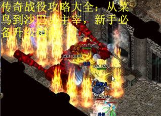 传奇战役攻略大全：从菜鸟到沙巴克主宰，新手必备升级指南