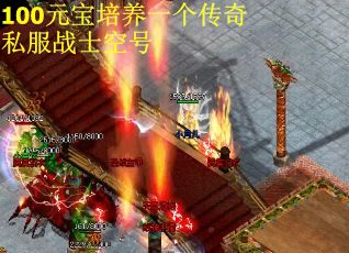100元宝培养一个传奇私服战士空号