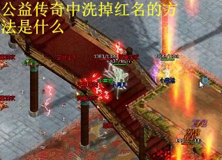 公益传奇中洗掉红名的方法是什么