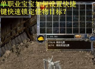 单职业宝宝如何设置快捷键快速锁定怪物目标？
