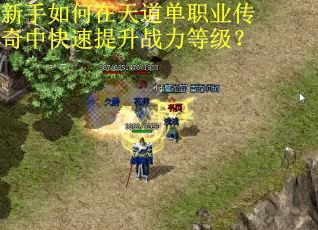 新手如何在天道单职业传奇中快速提升战力等级？