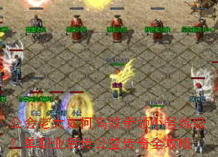 公会老大如何高效带领小号练级?单职业后传公益传奇全攻略 公会老大如何高效带领小号练级?单职业后传公益传奇全攻略