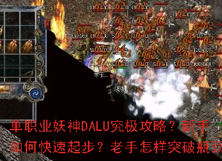 单职业妖神DALU究极攻略?新手如何快速起步?老手怎样突破瓶颈? 单职业妖神DALU究极攻略?新手如何快速起步?老手怎样突破瓶颈?