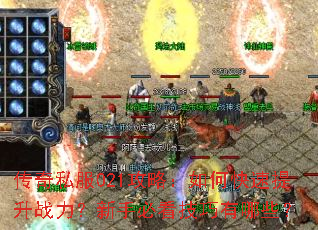 传奇私服021攻略:如何快速提升战力?新手必看技巧有哪些? 传奇私服021攻略:如何快速提升战力?新手必看技巧有哪些?