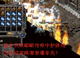 我本沉默嘟嘟传奇中护体戒指获取攻略哪里爆率高? 我本沉默嘟嘟传奇中护体戒指获取攻略哪里爆率高?