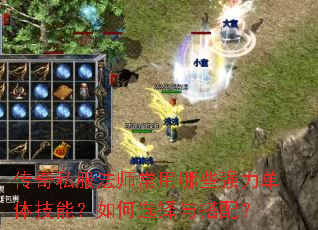 传奇私服法师常用哪些强力单体技能?如何选择与搭配? 传奇私服法师常用哪些强力单体技能?如何选择与搭配?