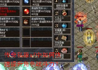 传奇私服sf中如何快速提升角色战斗力? 传奇私服sf中如何快速提升角色战斗力?