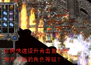 如何快速提升合击复古传奇月卡版的角色等级? 如何快速提升合击复古传奇月卡版的角色等级?