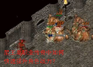 星王单职业传奇中如何快速提升角色战力? 星王单职业传奇中如何快速提升角色战力?