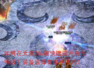 如何在天堂2私服快速提升角色等级?装备选择有哪些技巧? 如何在天堂2私服快速提升角色等级?装备选择有哪些技巧?